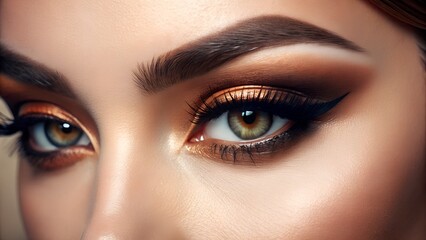 Obraz premium Glamorous Smokey Eye Makeup for Special Occasions,Bold and Elegant Beauty Look new 2025 trendy