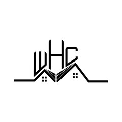 WHC Real State logo design, WHC simple and modern logo. WHC luxurious alphabet design