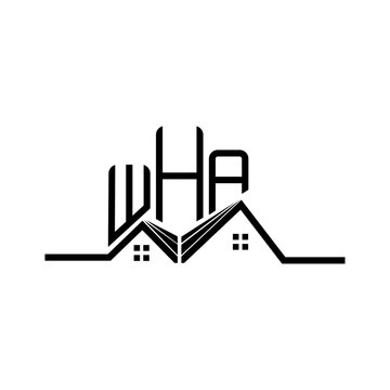 WHA Real State logo design, WHA simple and modern logo. WHA luxurious alphabet design