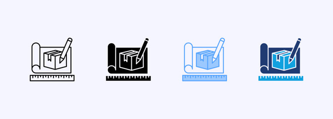 Design Product Icon Set Multiple Style Collection