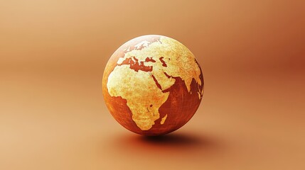 photorealistic orange globe