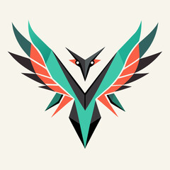 Fototapeta premium abstract-birds-in-v-formation--simple-line-art