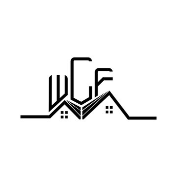WLF Real State logo design, WLF simple and modern logo. WLF luxurious alphabet design