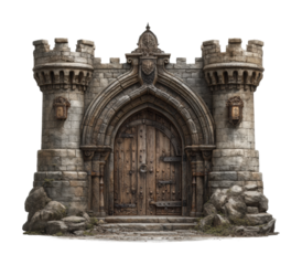 Historical castle doorway fantasy landscape architectural design rustic