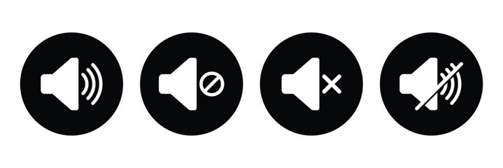 Sound on and off icon vector illustration isolated on white background