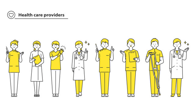 医療従事者　人物アバターセット 2c - Powered by Adobe