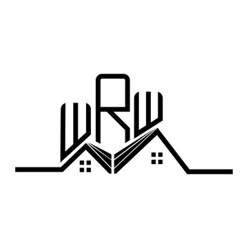 WRW Real State logo design, WRW simple and modern logo. WRW luxurious alphabet design