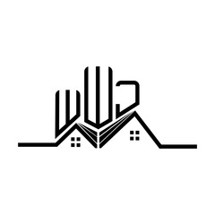 WWJ Real State logo design, WWJ simple and modern logo. WWJ luxurious alphabet design