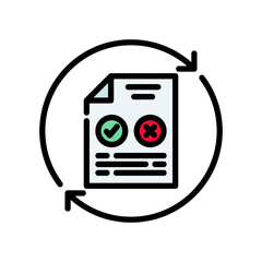 Testing lineal color icon