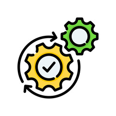 Process lineal color icon