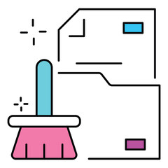 Flat Icon For Data Formatting And Cleaning