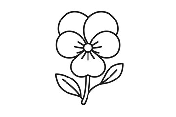 Delicate flower illustration featuring vibrant petals and green leaves on a simple background