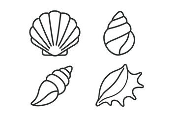 Various sea shells displayed on a light background showcasing nature's diversity and beauty in marine life