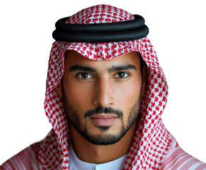 Cultural portrait of a young man in traditional attire