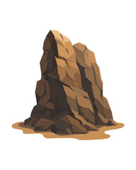 Stone mountain. Rock. Vector illustration on a white background.