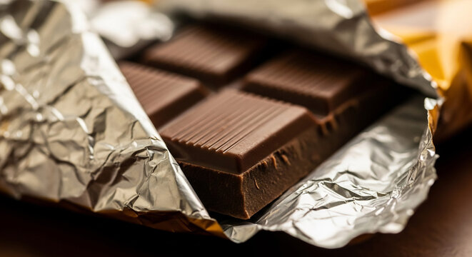 Delicious Dark Chocolate Bar Unwrapped for World Chocolate Day Celebration