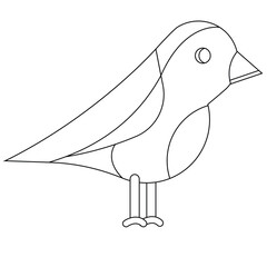 A graceful bird sketch in vector line style, perfect for craft enthusiasts and graphic designers looking for clean wildlife art.