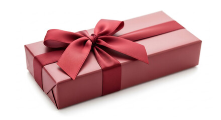 Obraz premium Elegant Chocolate Gift Box with Burgundy Ribbon for World Chocolate Day