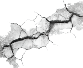 Cracked ground event earthquake damage urban area texture aerial view risk analysis