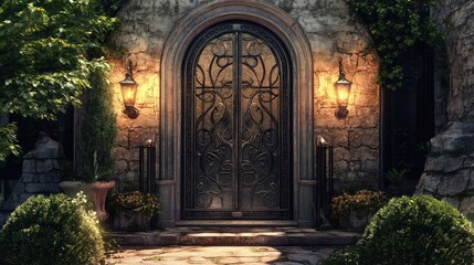 Fototapeta premium design wrought iron door