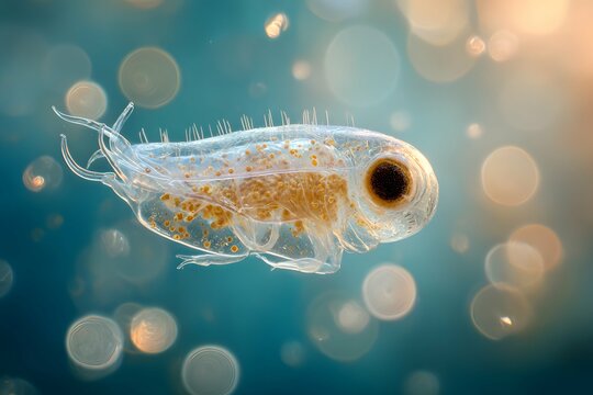 Delicate planula glides softly, evoking wonder through its fragile, shimmering translucence.