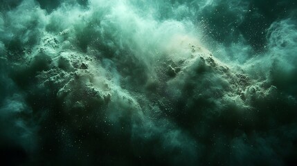 Fototapeta premium Dynamic Underwater Scene Depicting Turbulent Currents