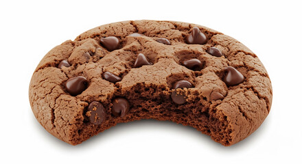 Fototapeta premium Delicious Chocolate Chip Cookie for World Chocolate Day, Close-Up Isolated on White