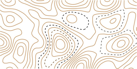 Abstract golden topographic contours lines of mountains. Topography map art curve drawing. vector illustration.