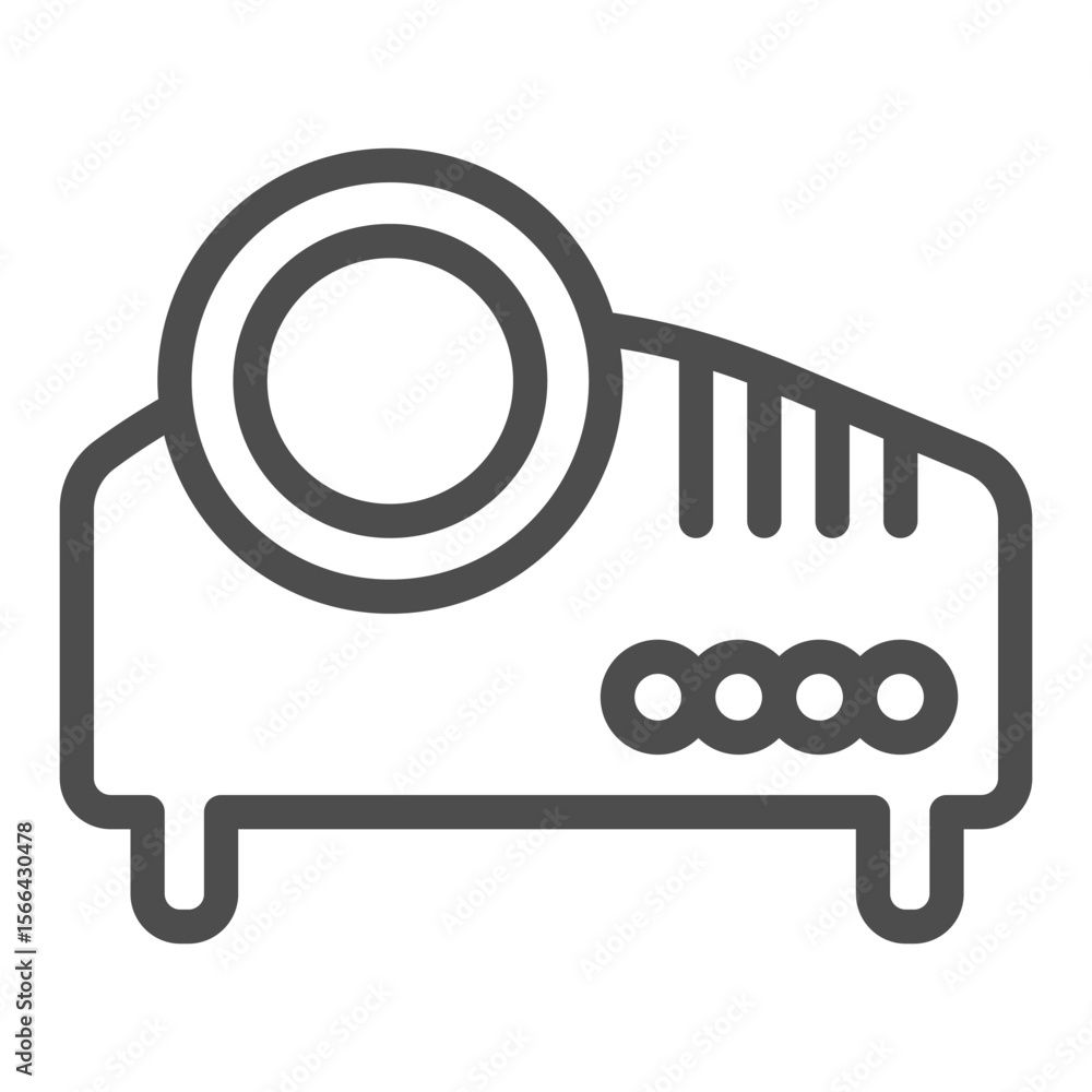 Poster projector line icon, presentation equipment concept. vector graphics. office projector device sign o
