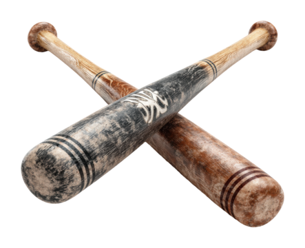 Baseball bat crossed design sports equipment digital environment
