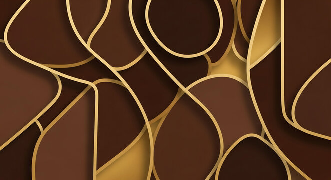 Elegant Abstract Chocolate Brown and Gold Background for World Chocolate Day