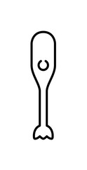 Simple line drawing of a wooden paddle, possibly for a boat or similar watercraft.