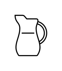 A simple line drawing of a classic water pitcher.
