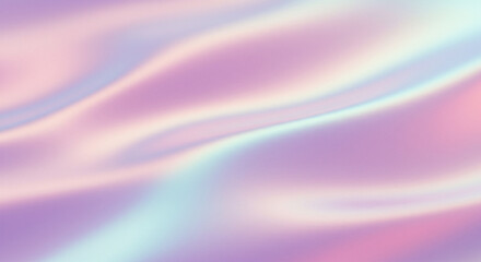 Obraz premium Soft Pastel Gradient Waves, Abstract Holographic Texture Background. Modern Pastel Color Blends, Fluid Shapes and Soft Light