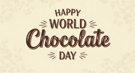 Obraz premium Happy World Chocolate Day Vector Illustration