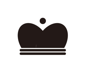 A simple black crown icon with a rounded top and horizontal lines at the base.