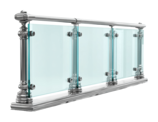 Elegant glass railing installation modern architecture home perspective design