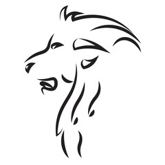 Animal line icon. lion line icon