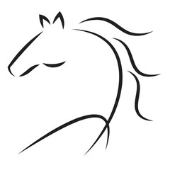 Animal line icon. horse line icon