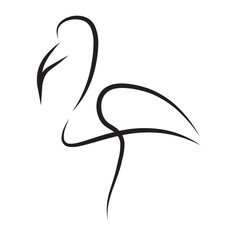 Animal line icon. crane line icon