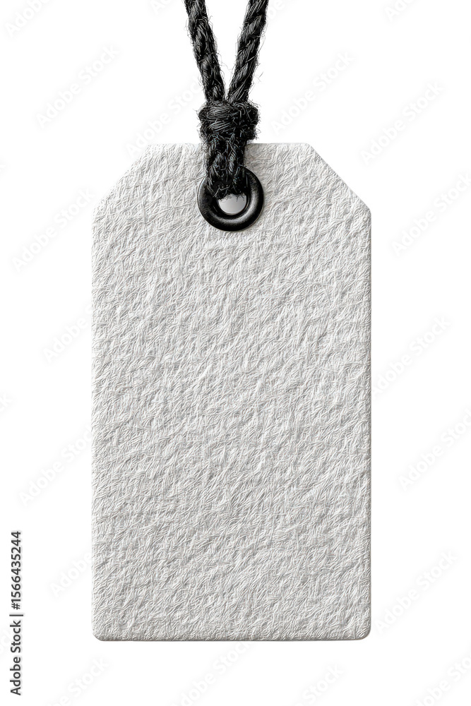 Poster plain blank tag with string for labeling or pricing items