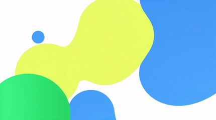 abstract green and yellow fluid shapes with organic modern art design and minimal smooth gradient background