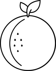 Blood Orange with Red Pulp Citrus Fruit Vector