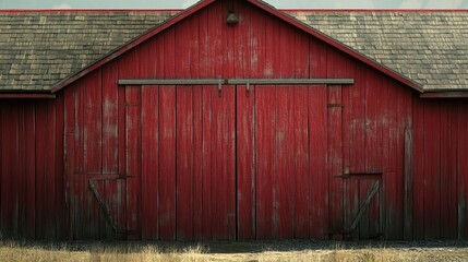 texture red barn wall