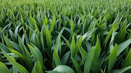 Obraz premium Lush Green Field of Tall Grass Blades