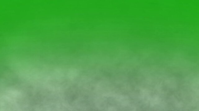 Gray fog effect rises on green screen background. Smoke slowly moving with endless repetitive motion. Loop. 4K