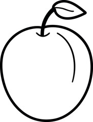 Plum with Shiny Gradient Vector Fruit Design