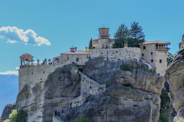 Greece, Kalambaka, May 1, 2025. Varlaam Monastery at the Meteora site.