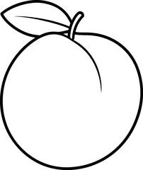 Yellow Peach in Soft Tones Gentle Summer Fruit Vector