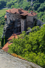 Greece, Kalambaka, May 1, 2025. Roussanou Monastery at the Meteora site.